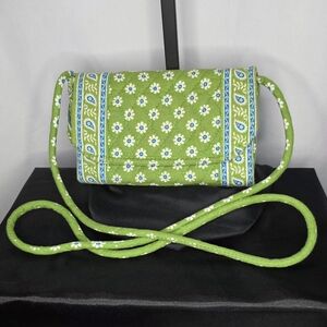 Vera Bradley Crossbody Bag In  Apple Green , Retired Pattern